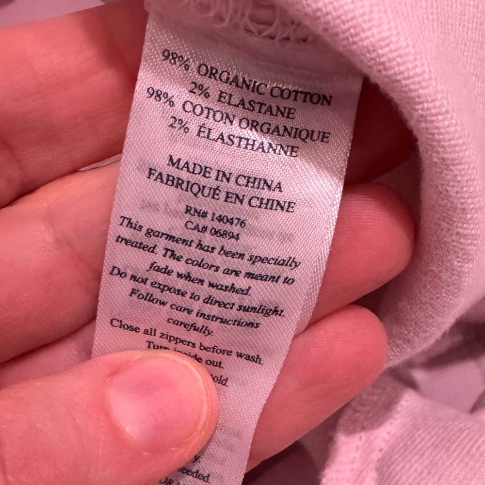 FAHERTY Light Pink Organic Cotton Denim Coveralls Jumpsuit Size Small GUC - Picture 8 of 8